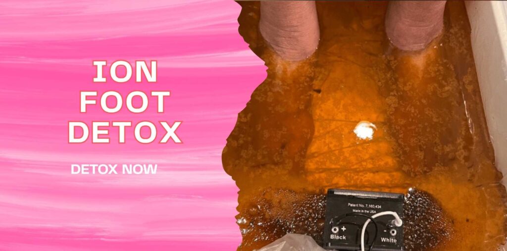 Feet in ion foot detox bath